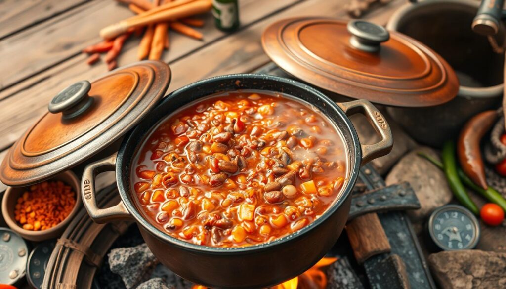 Cowboy Chili in Dutch Oven