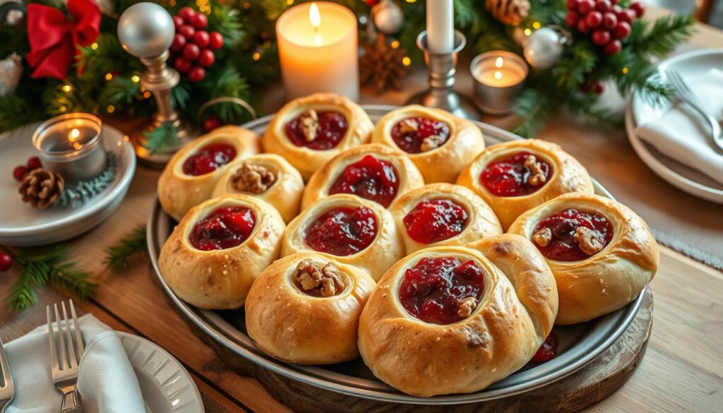 Cranberry and Walnut Baked Brie Rolls