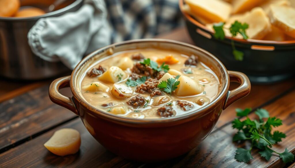 Creamy Hamburger Potato Soup