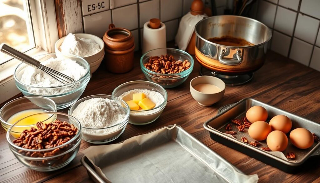 Pecan Pie Brownies Prep