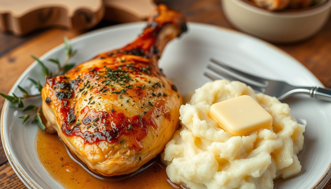 chicken and mashed potatoes