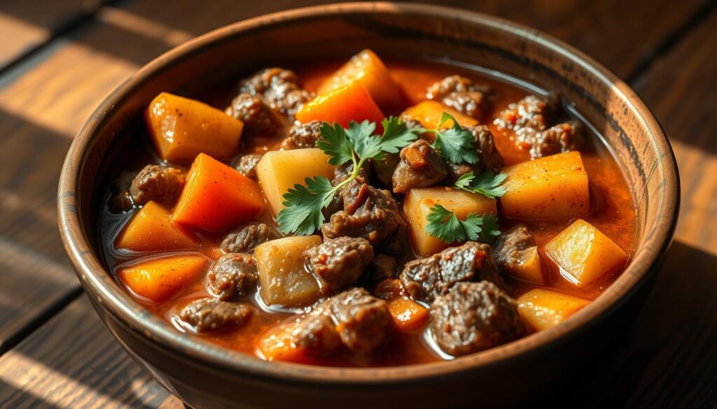 chunky beef stew, Mexican meat dish