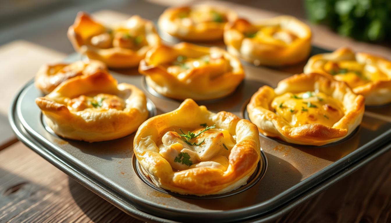 mini chicken pot pies muffins