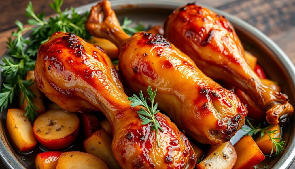 oven-roasted turkey drumsticks, juicy turkey drumstick