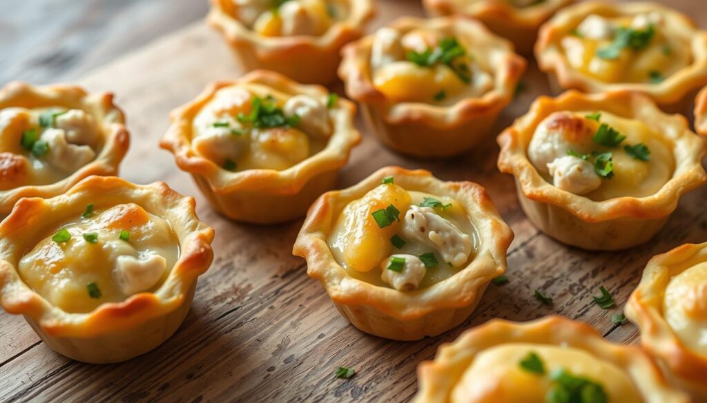 petite chicken pot pie tarts, petite chicken pot pie tarts