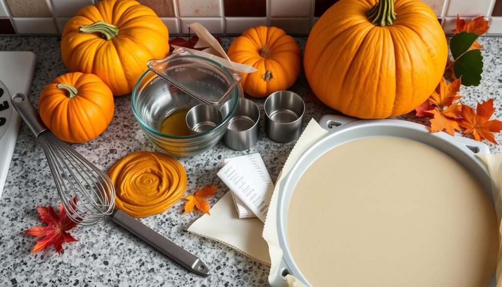 pumpkin roll baking tools