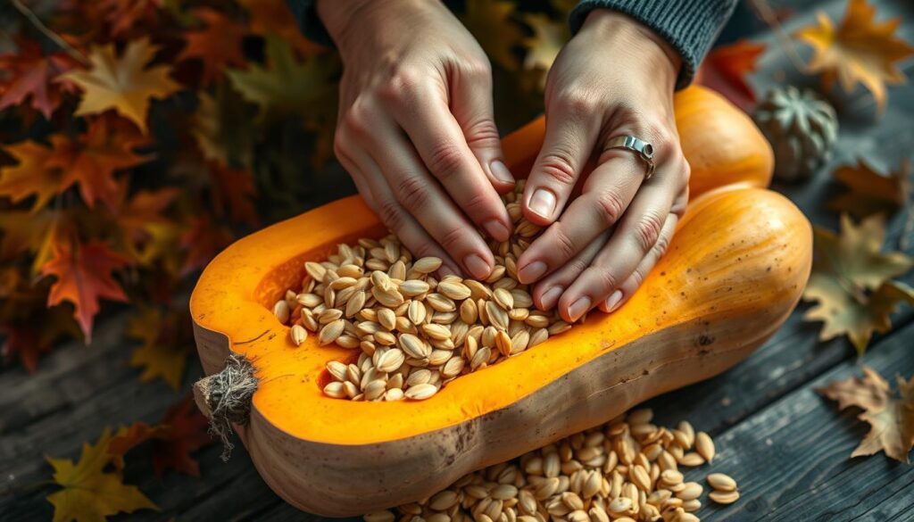 Harvesting Butternut Squash Seeds