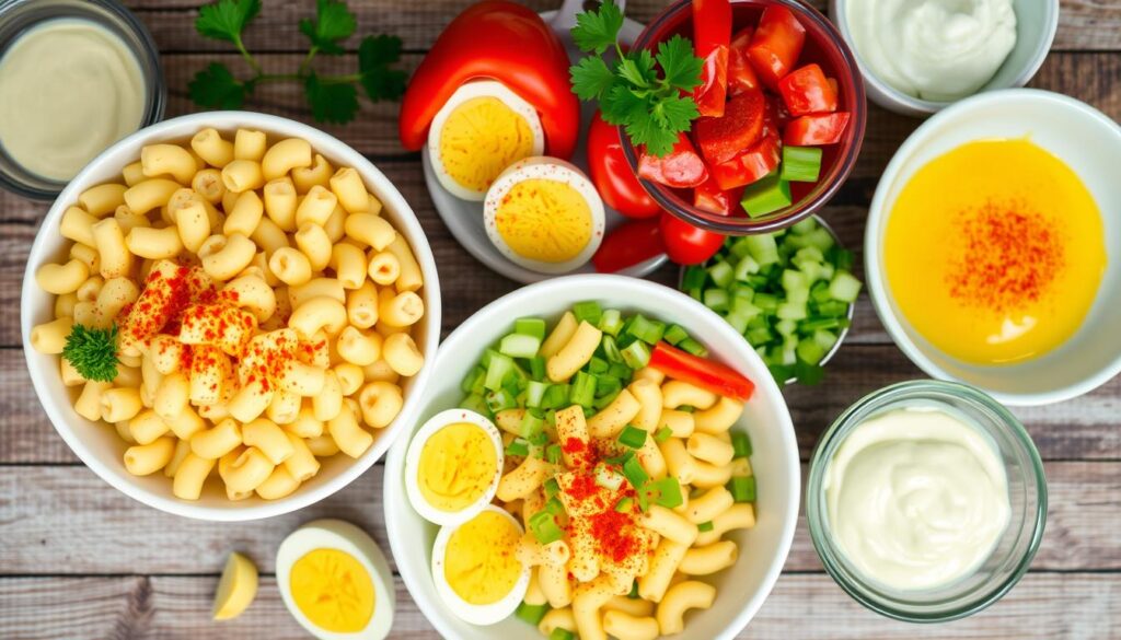 Pasta Egg Salad Ingredients