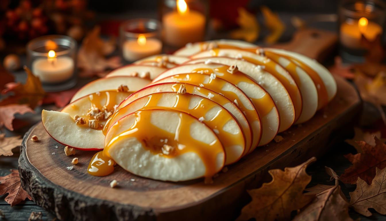 caramel apple slices