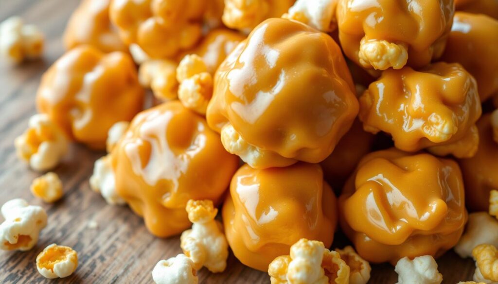 caramel popcorn balls, traditional sweets