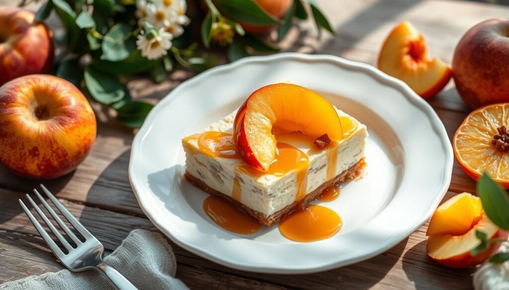 peach cobbler cheesecake